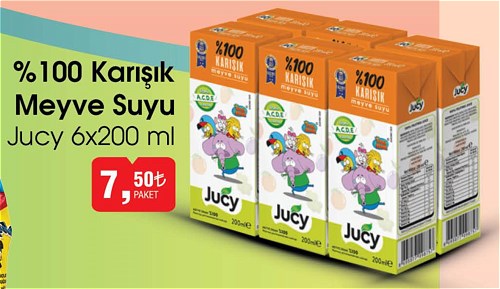 Jucky 6x200 ml %100 Karışık Meyve Suyu image