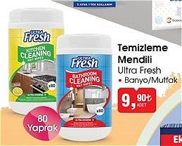 Ultra Fresh Temizleme Mendili Banyo/Mutfak 80 Yaprak image