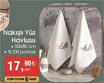 Nakışlı Yüz Havlusu 50x80 cm image