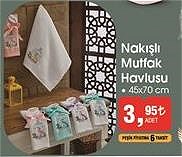 Nakışlı Mutfak Havlusu 45x70 cm image