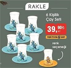 Rakle 6 Kişilik Çay Seti image