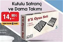 Kutulu Satranç ve Dama Takımı image