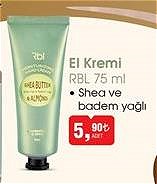 Rbl El Kremi Shea ve Badem Yağlı 75 ml image