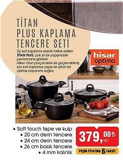 Hisar Optima Titan Plus Kaplama Tencere Seti image