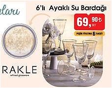 Rakle 6'lı Ayaklı Su Bardağı image