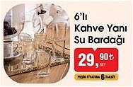 Rakle 6'lı Kahve Yanı Su Bardağı image