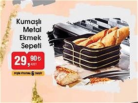 Kumaşlı Metal Ekmek Sepeti image