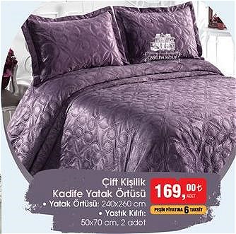 Casilda Home Çift Kişilik Kadife Yatak Örtüsü  image