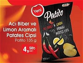 Patito Acı Biber ve Limon Aromalı Patates Cipsi 135 g image