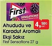 First Sensations Ahududu ve Karadut Aromalı Ekşi Sakız 27 g image