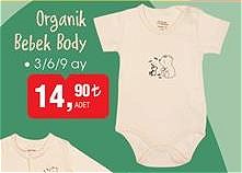 Organik Bebek Body 3/6/9 ay image