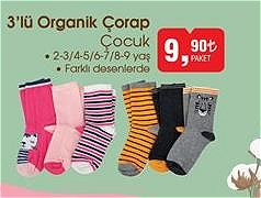 3'lü Organik Çorap Çocuk image