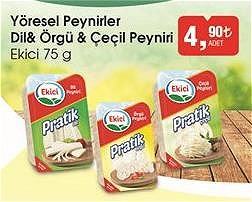 Ekici Yöresel Peynirler Dil&Örgü&Çeçil Peyniri 75 g image