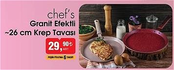 Chef's Granit Efektli 26 cm Krep Tavası image