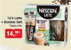 Nescafe 16'lı Latte+Bardak Seti image