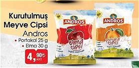 Andros Kurutulmuş Meyve Cipsi Portakal 25 g / Elma 30 g image