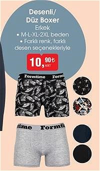 Desenli/Düz Boxer Erkek image
