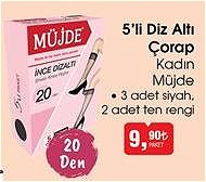Müjde 5'li Diz Altı Çorap Kadın image