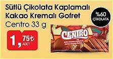 Centro Sütlü Çikolata Kaplamalı Kakao Kremalı Gofret 33 g image