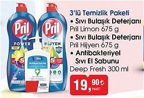 Pril Limon 675 g+Hijyen 675 g+Deep Fresh Antibakteriyel El Sabunu 300 ml image