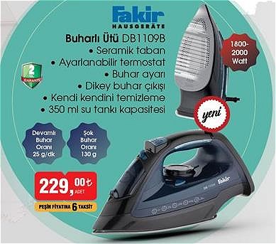 Fakir Buharlı Ütü DB1109B 1800-2000 Watt image