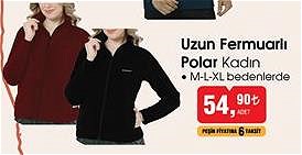 Letoon Uzun Fermuarlı Polar Kadın image