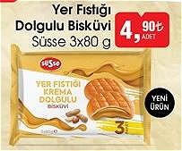 Süsse Yer Fıstığı Dolgulu Bisküvi 3x80 g image