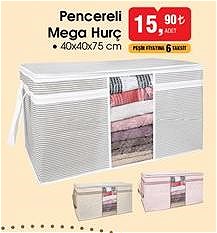 Pencereli Mega Hurç 40x40x75 cm image