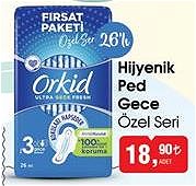 Orkid Hijyenik Ped Gece Özel Seri 26'lı image