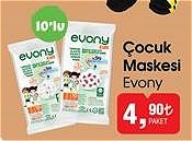 Evony Çocuk Maskesi 10'lu image