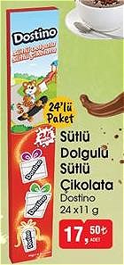 Dostino Sütlü Dolgulu Sütlü Çikolata 24x11 g image