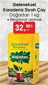 Doğadan 1 kg Geleneksel Karadeniz Siyah Çay Bergamot Aromalı image