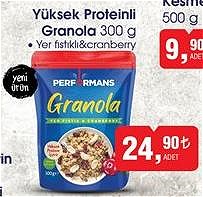 Performans Yüksek Proteinli Granola 300 g Yer Fıstıklı&Cranberry image