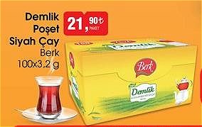 Berk Demlik Poşet Siyah Çay 100x3.2 g image