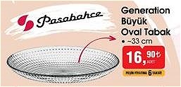 Paşabahçe Generation Büyük Oval tabak 33 cm image