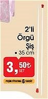 2'li Örgü Şiş 35 cm image