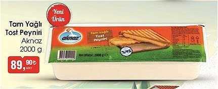 Aknaz Tam Yağlı Tost Peyniri 2000 g image