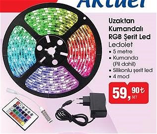 Ledolet Uzaktan Kumandalı RGB Şerit Led 5 metre image