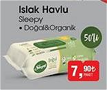 Sleepy Islak Havlu Doğal&Organik 50'li image