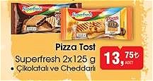 Superfresh Pizza Tost 2x125 g Çikolatalı ve Cheddarlı image