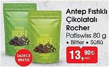 Patiswiss Antep Fıstıklı Çikolatalı Rocher 80 g Çeşitleri image