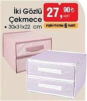 Bim İki Gözlü Çekmece 30x31x22 cm