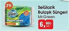 Mr.Green Selülozik Bulaşık Süngeri 2'li image