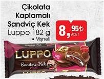 Luppo Çikolata Kaplamalı Sandviç Kek 182 g Vişneli image