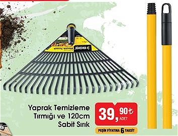 Yaprak Temizleme Tırmığı ve 120 cm Sabit Sırık image
