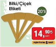 Bitki/Çiçek Etiketi 20'li image