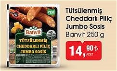 Banvit 250 g Tütsülenmiş Cheddar Piliç Jumbo Sosis image