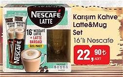 Nescafe 16'lı Karışım Kahve Latte&Mug Set image