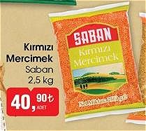 Saban Kırmızı Mercimek 2.5 kg image
