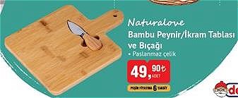 Naturalove Bambu Peynir/İkram Tablası ve Bıçağı image